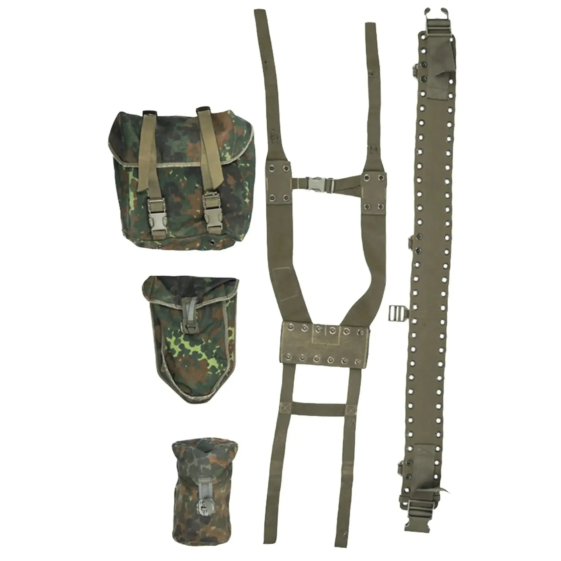 Bundeswehr Original - BW Tragesatz 5-teilig gebraucht flecktarn