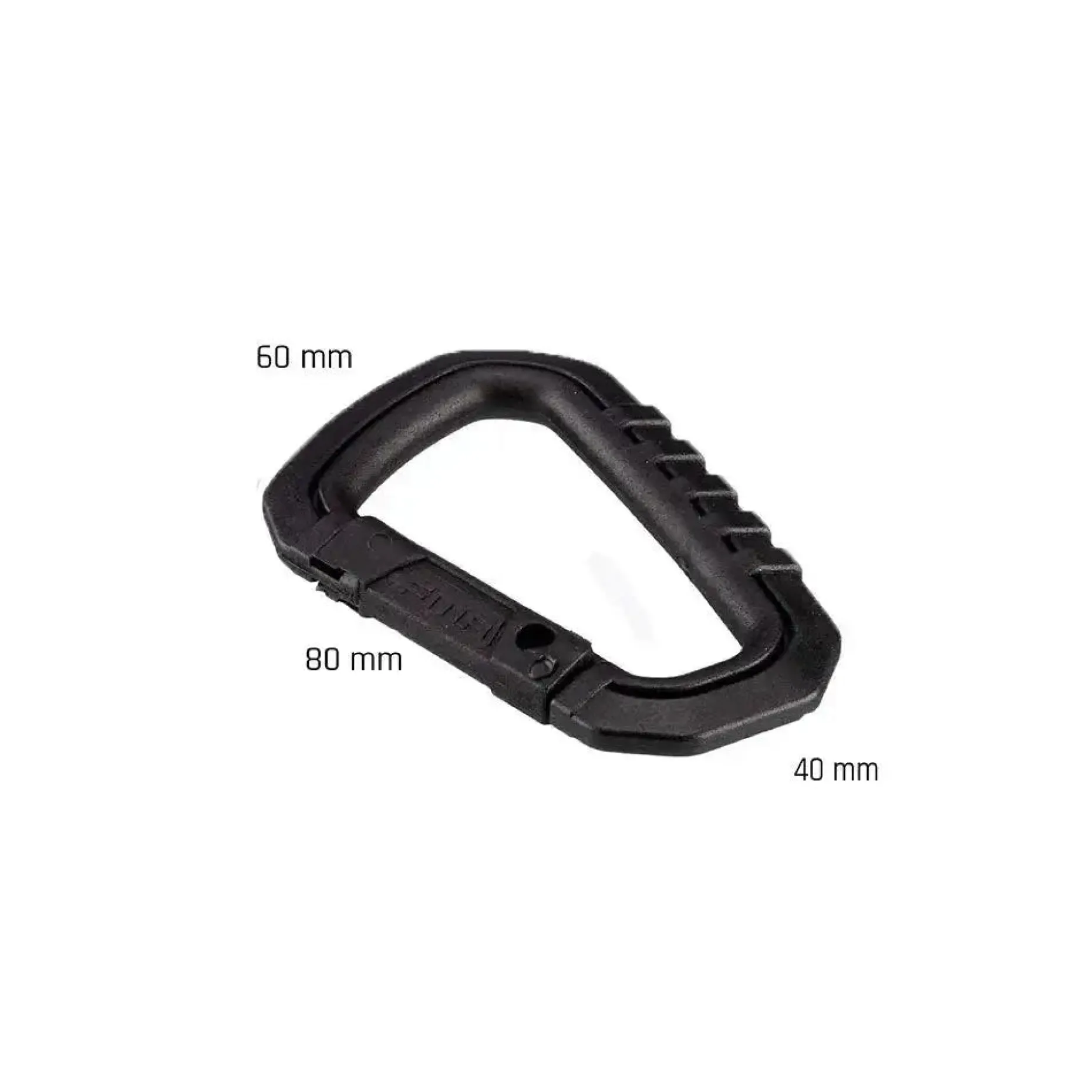 FMA - Karabiner Set Typ D Quick Hook groß schwarz
