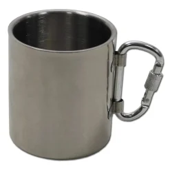Fox Outdoor - Edelstahlbecher mit Karabiner 300 ml