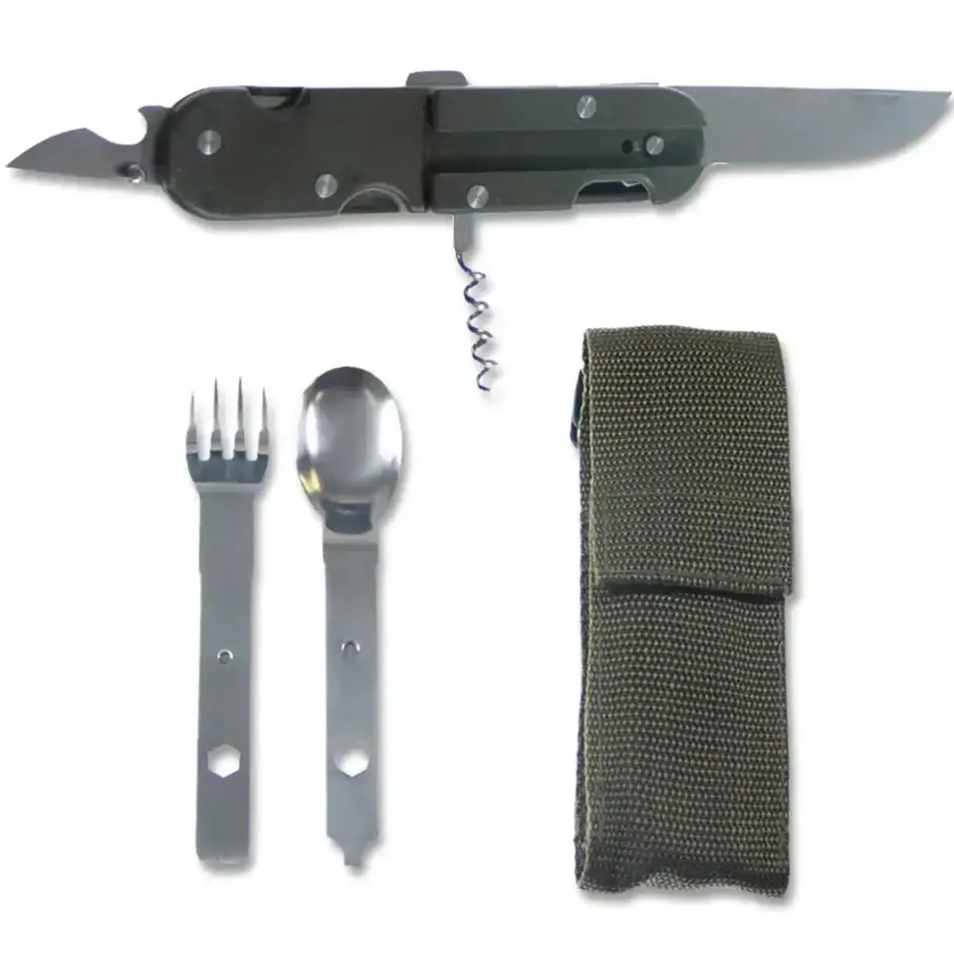 MFH - Taschenmesser mit Essbesteck und Werkzeug