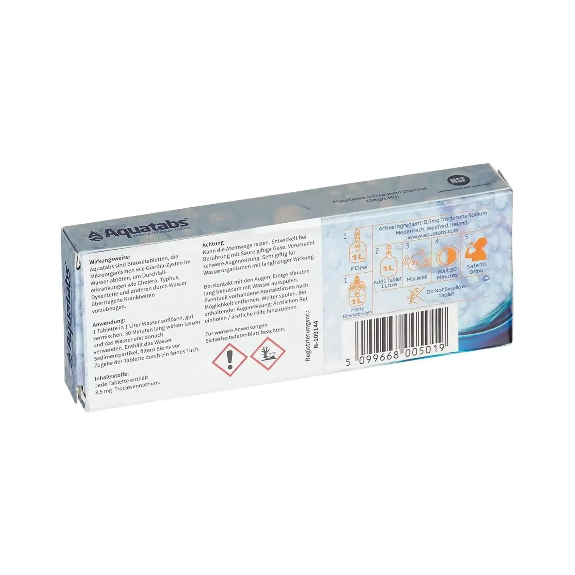MFH - Wasserreinigungstabletten Aquatabs 50 Tabletten