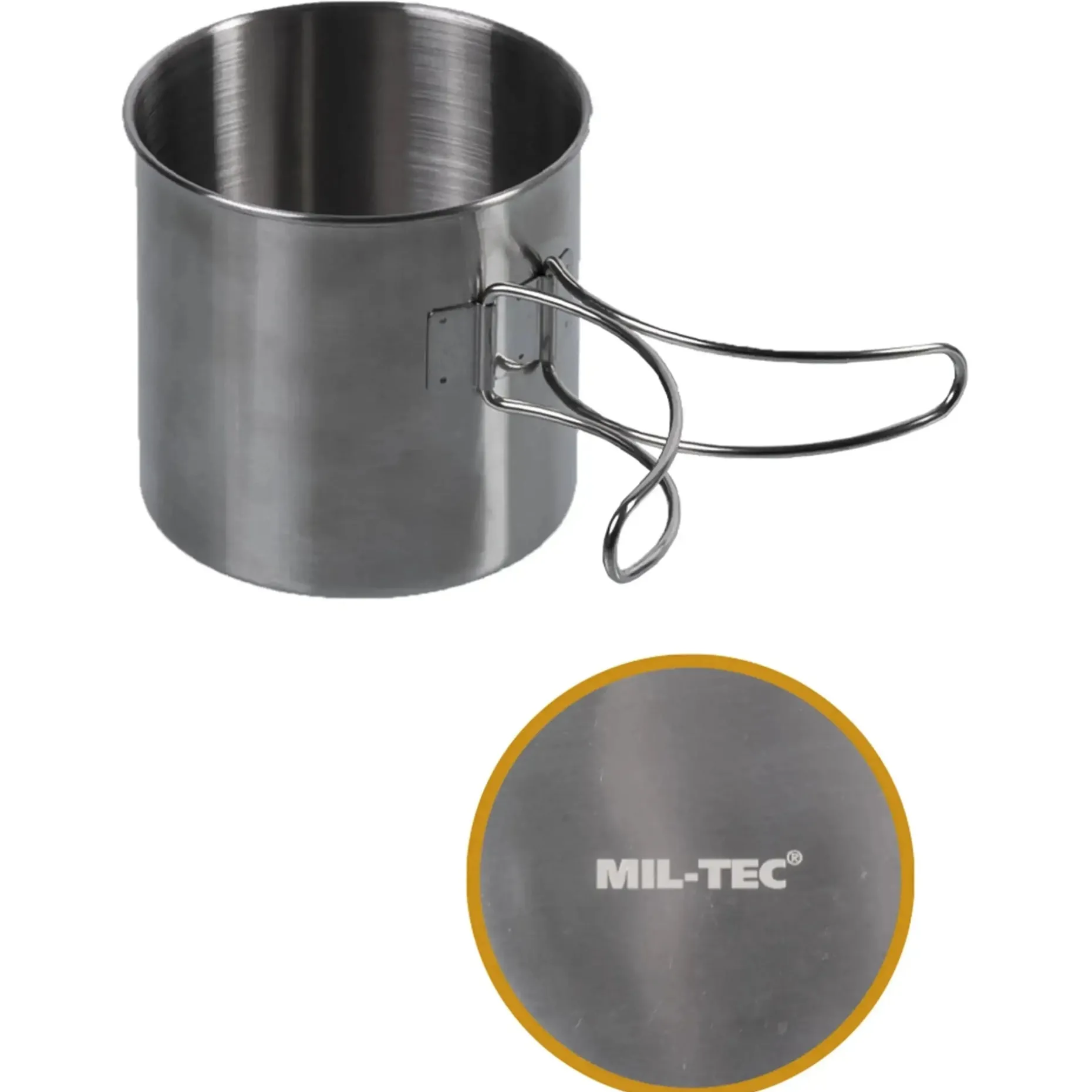 Mil-Tec - Trinkbecher Edelstahl Drahtgriffe 800 ml