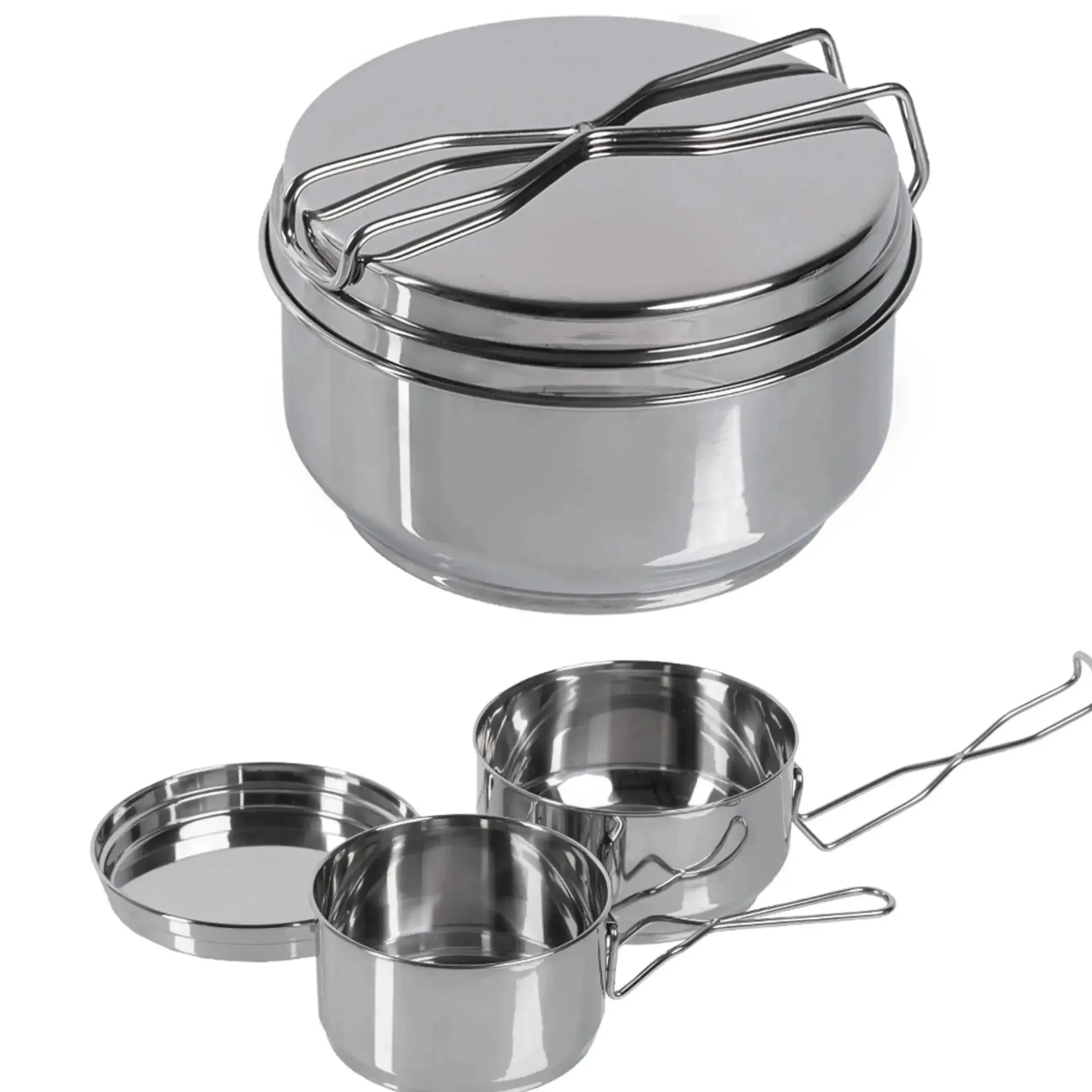 Mil-Tec - Tschechisches Kochgeschirr Edelstahl 2er Set