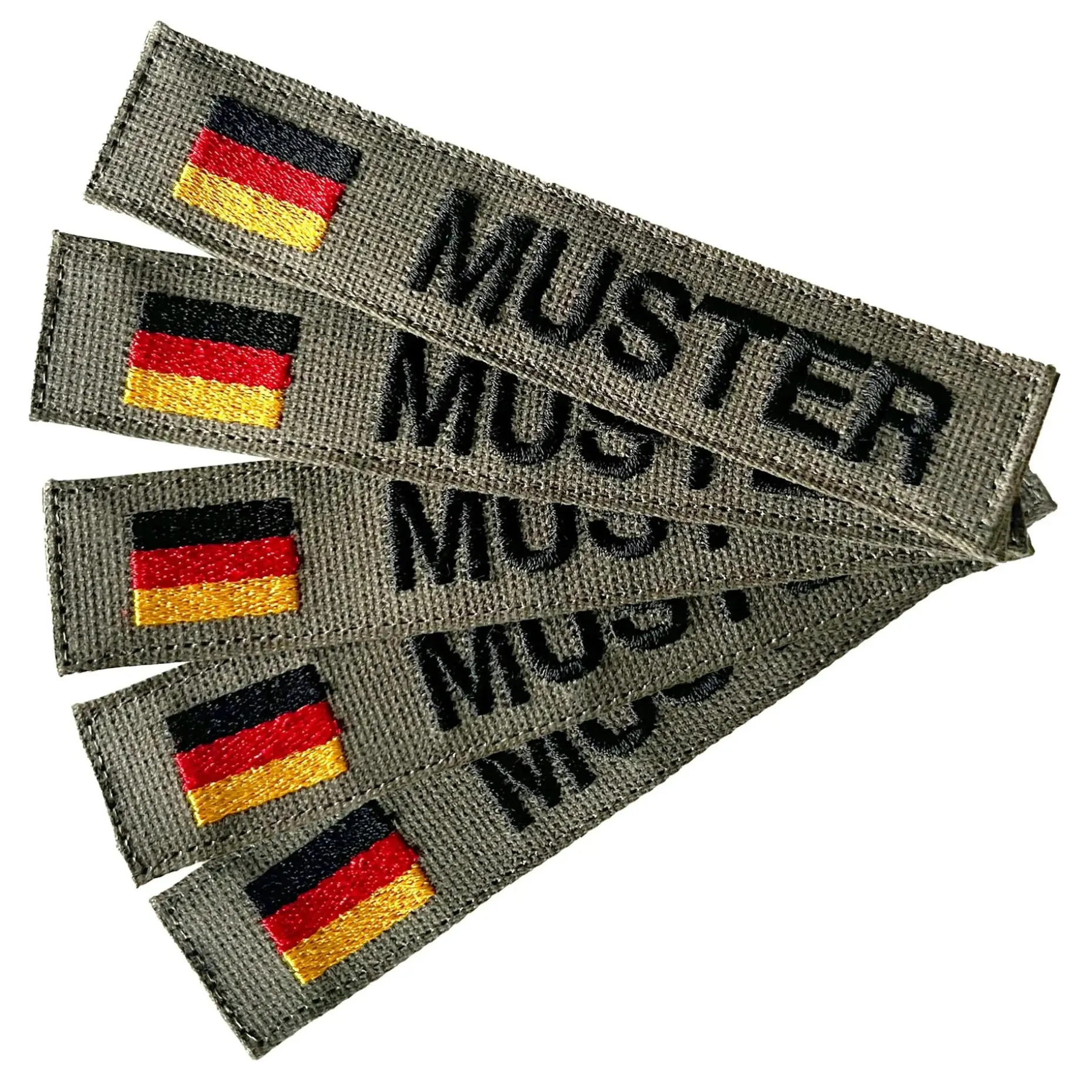 Namensbänder 5er Set mit Flagge Oliv
