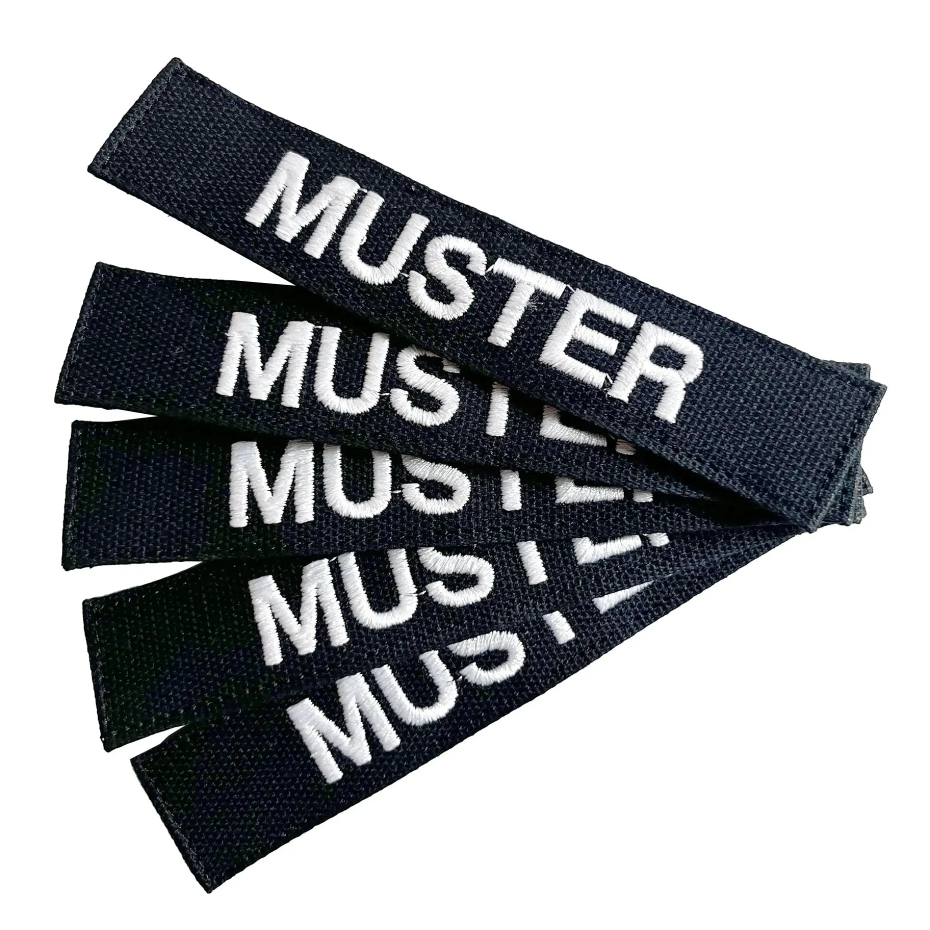 Namensbänder 5er Set Schwarz