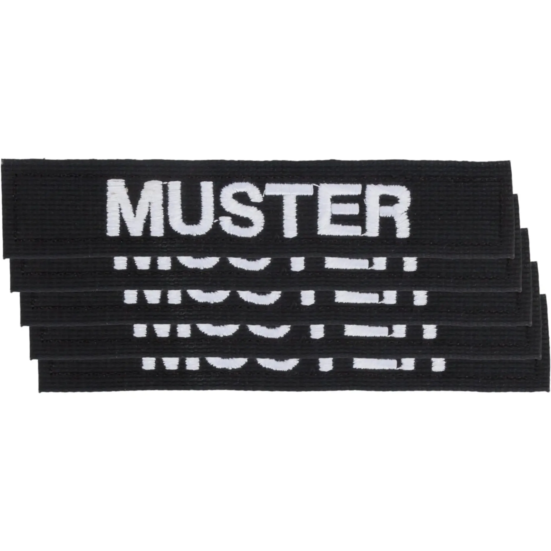 Namensbänder 5er Set Schwarz
