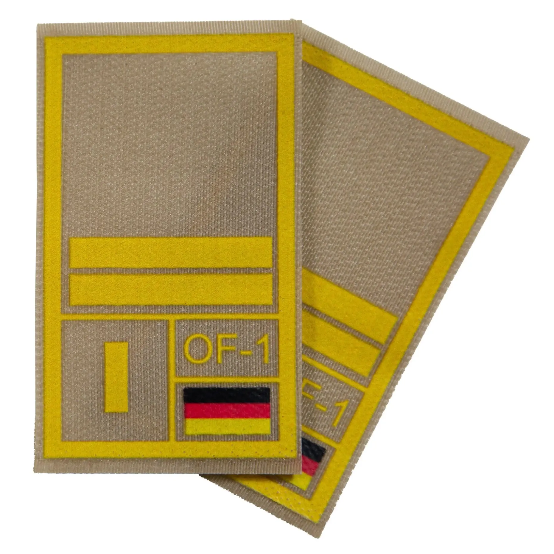 NfD - BW Rangabzeichen International bedruckt Marine Klett für KBS SK Gelbgold