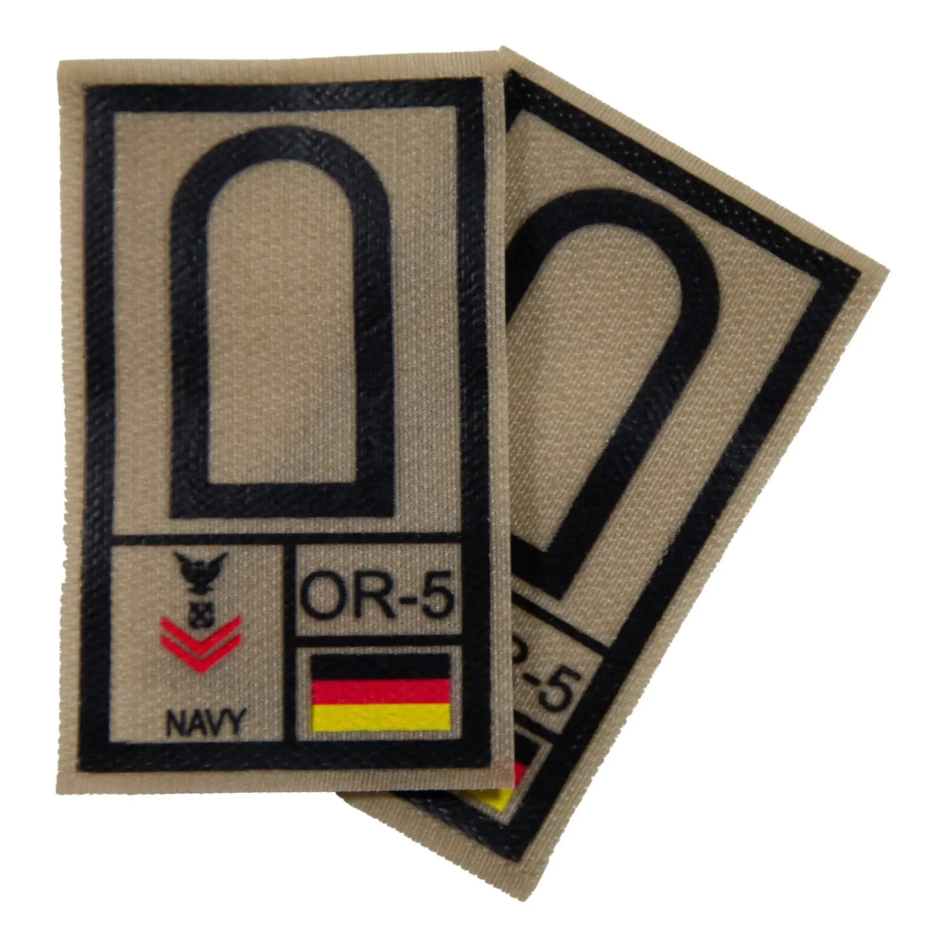 NfD - BW Rangabzeichen International bedruckt Marine Klett für KBS SK Schwarz