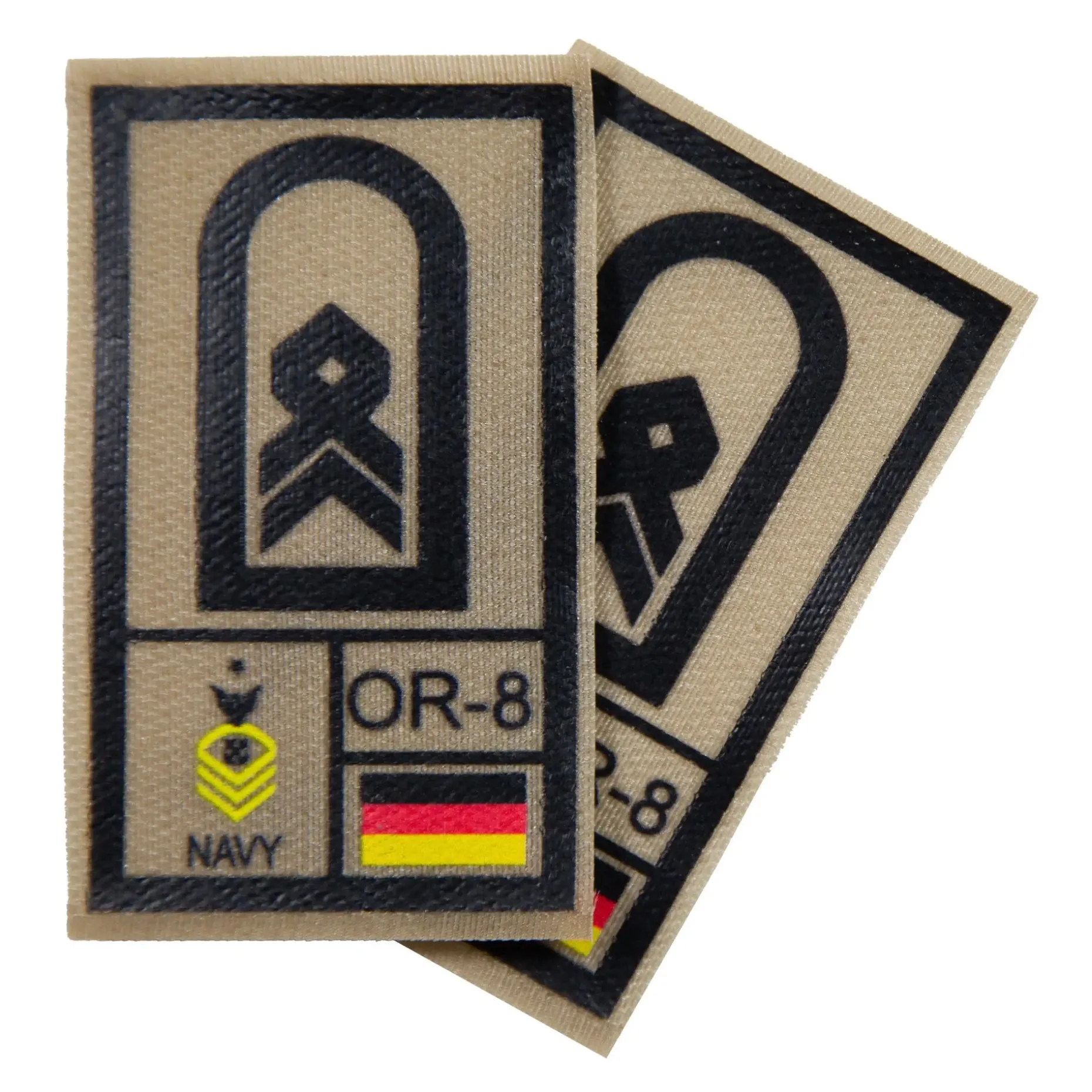 NfD - BW Rangabzeichen International bedruckt Marine Klett für KBS SK Schwarz
