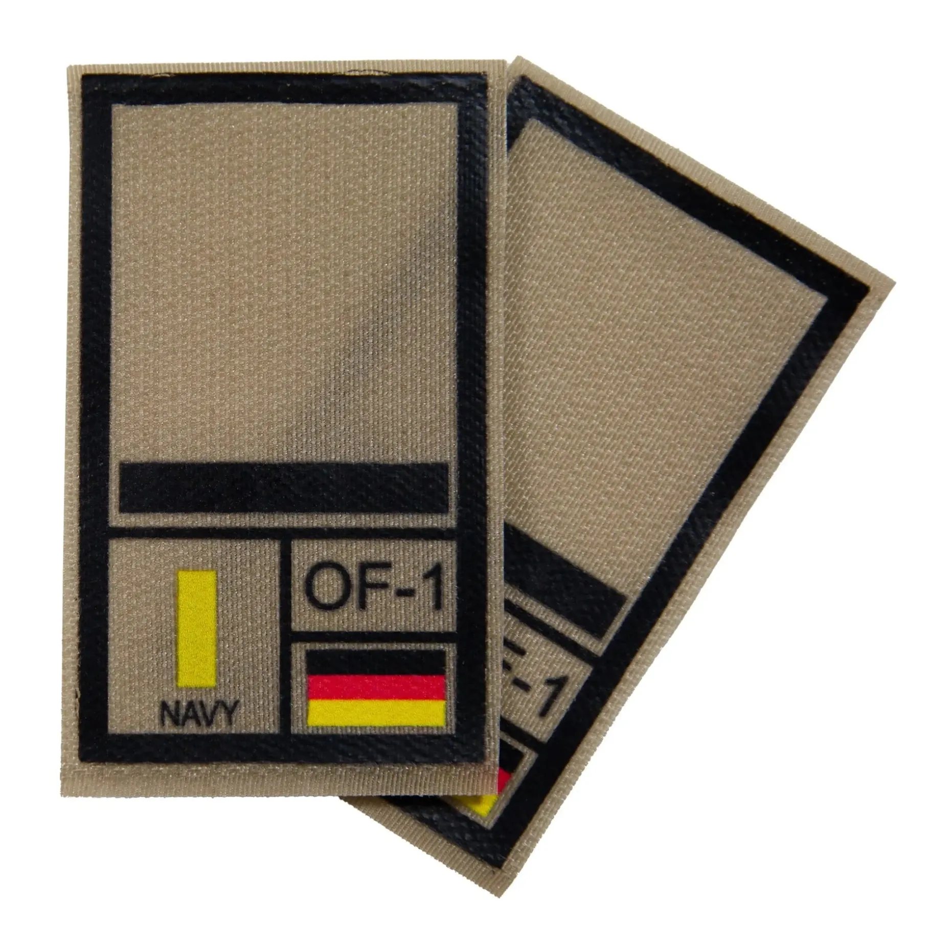 NfD - BW Rangabzeichen International bedruckt Marine Klett für KBS SK Schwarz