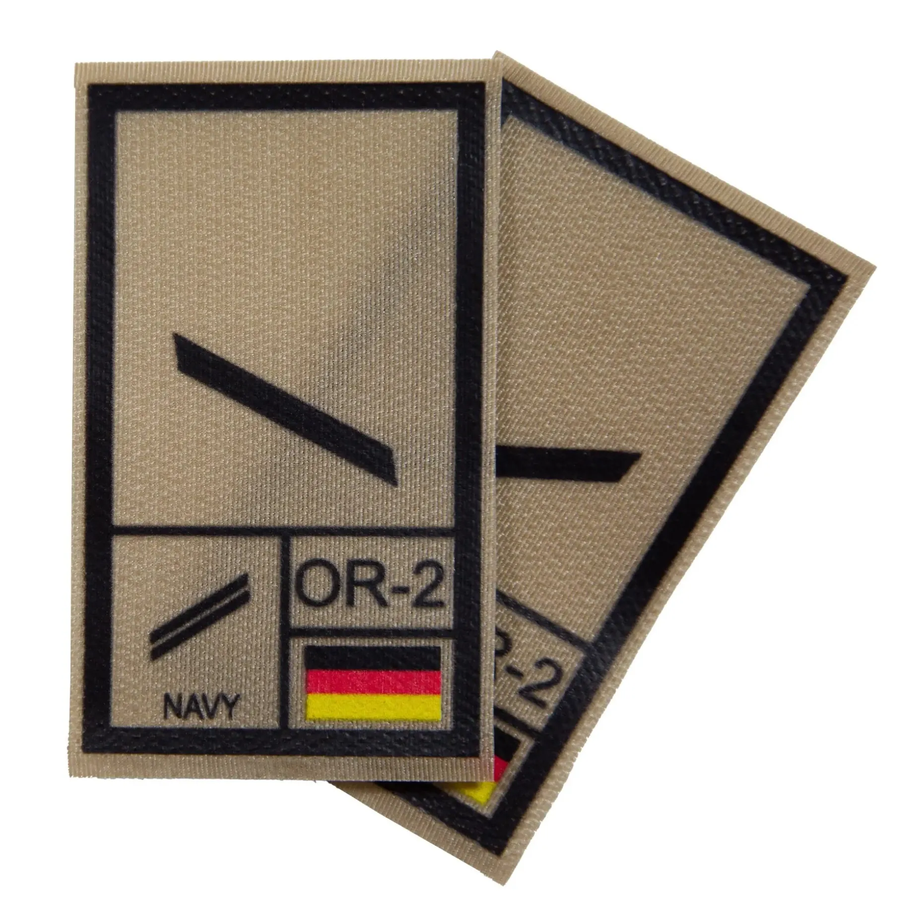 NfD - BW Rangabzeichen International bedruckt Marine Klett für KBS SK Schwarz