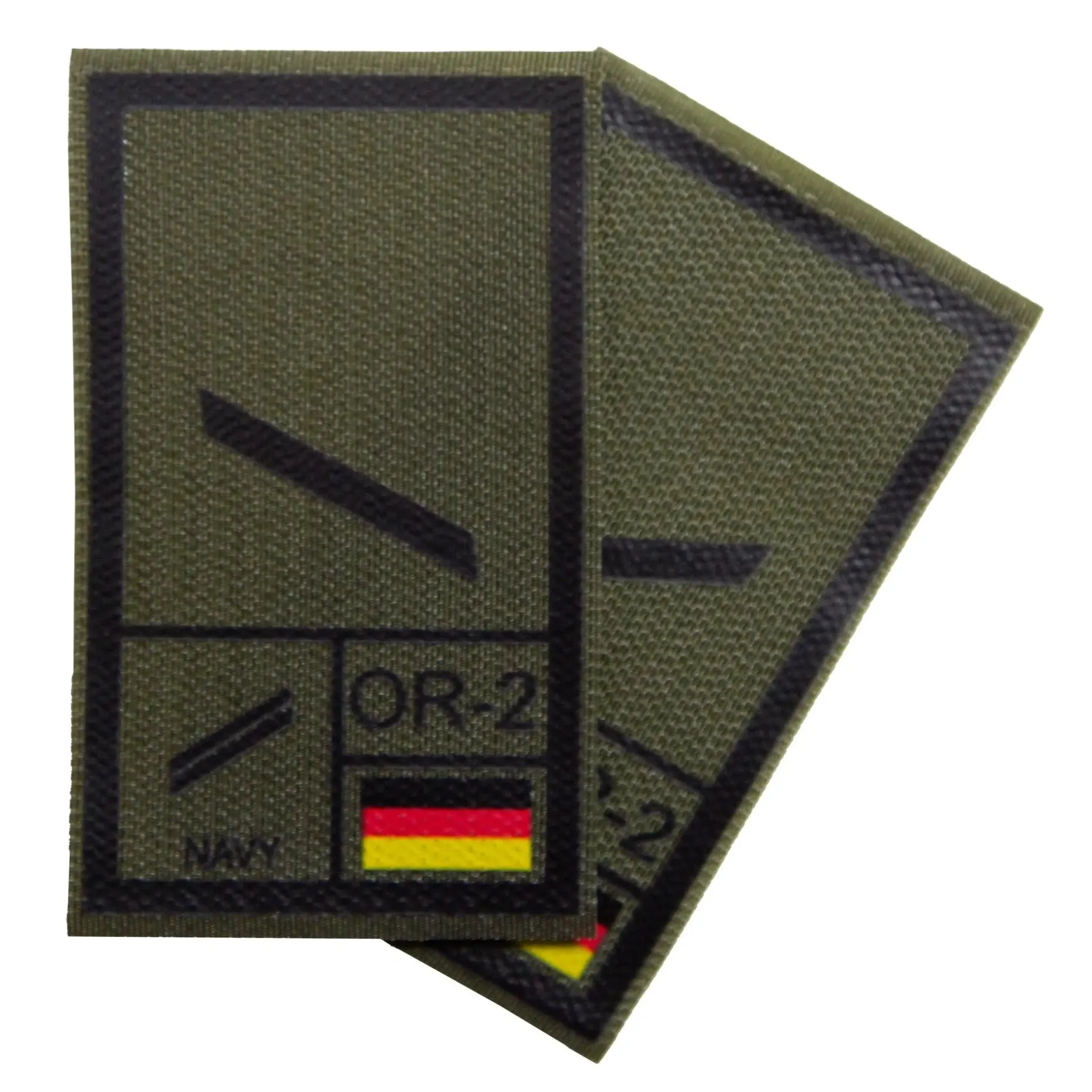 NfD - BW Rangabzeichen International bedruckt Marine Klett für KBS SK Schwarz