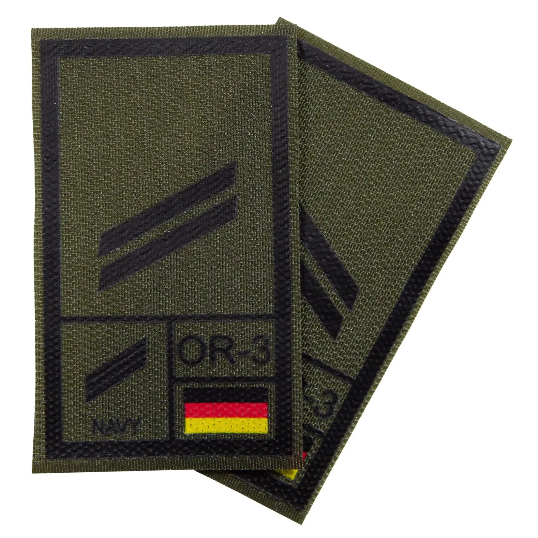 NfD - BW Rangabzeichen International bedruckt Marine Klett für KBS SK Schwarz