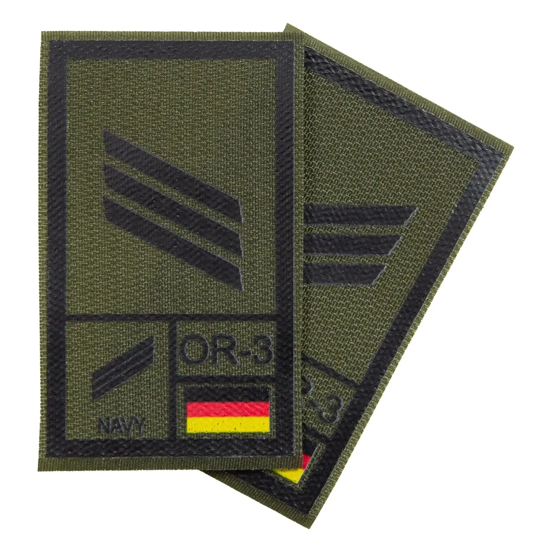 NfD - BW Rangabzeichen International bedruckt Marine Klett für KBS SK Schwarz