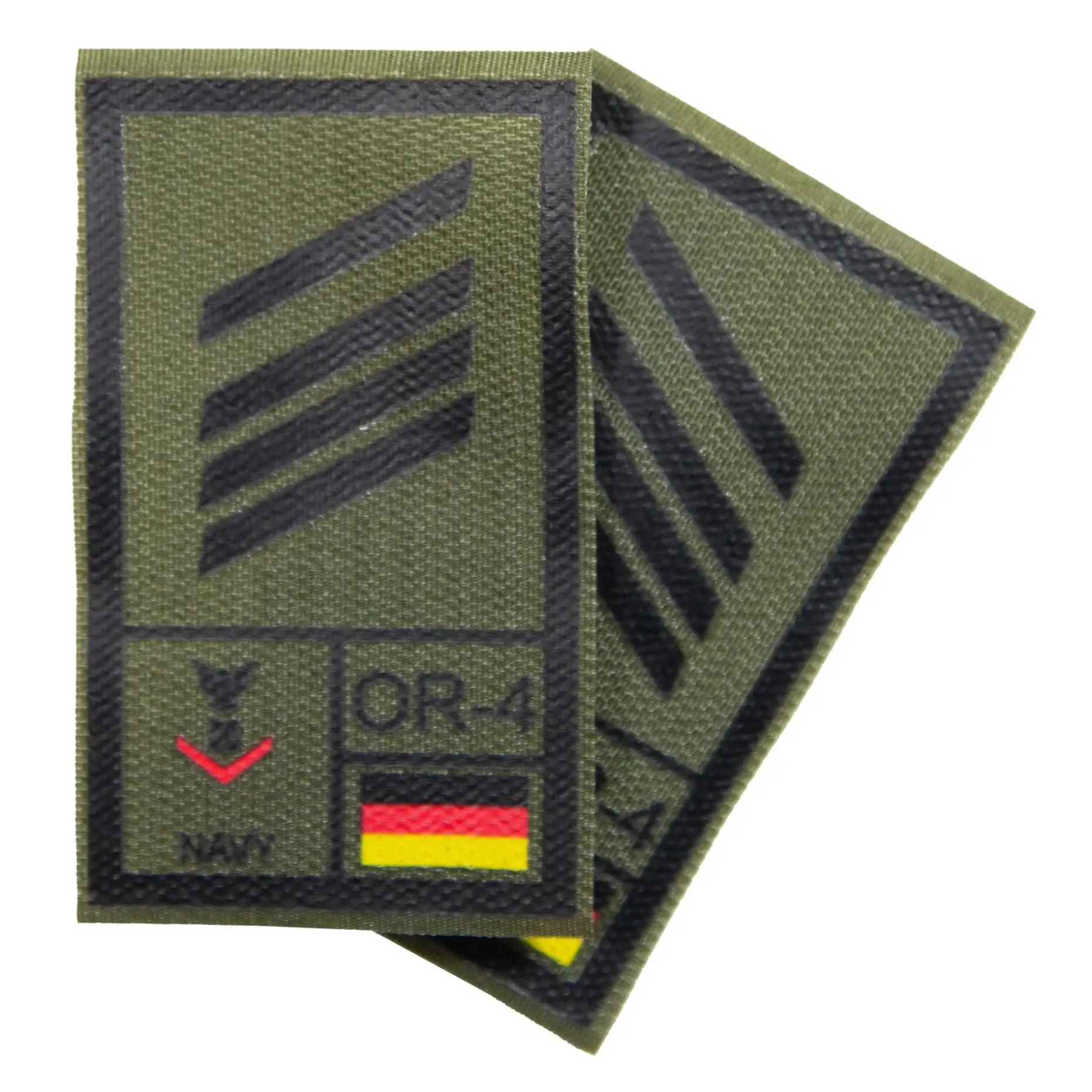 NfD - BW Rangabzeichen International bedruckt Marine Klett für KBS SK Schwarz