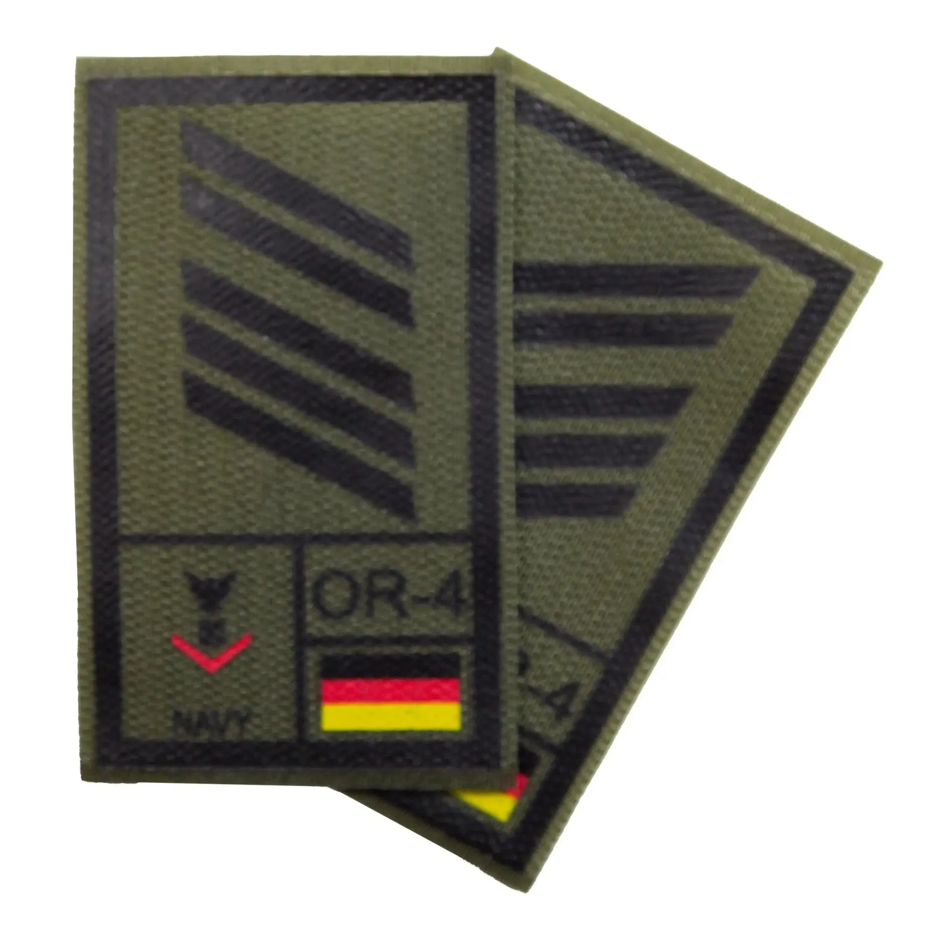 NfD - BW Rangabzeichen International bedruckt Marine Klett für KBS SK Schwarz