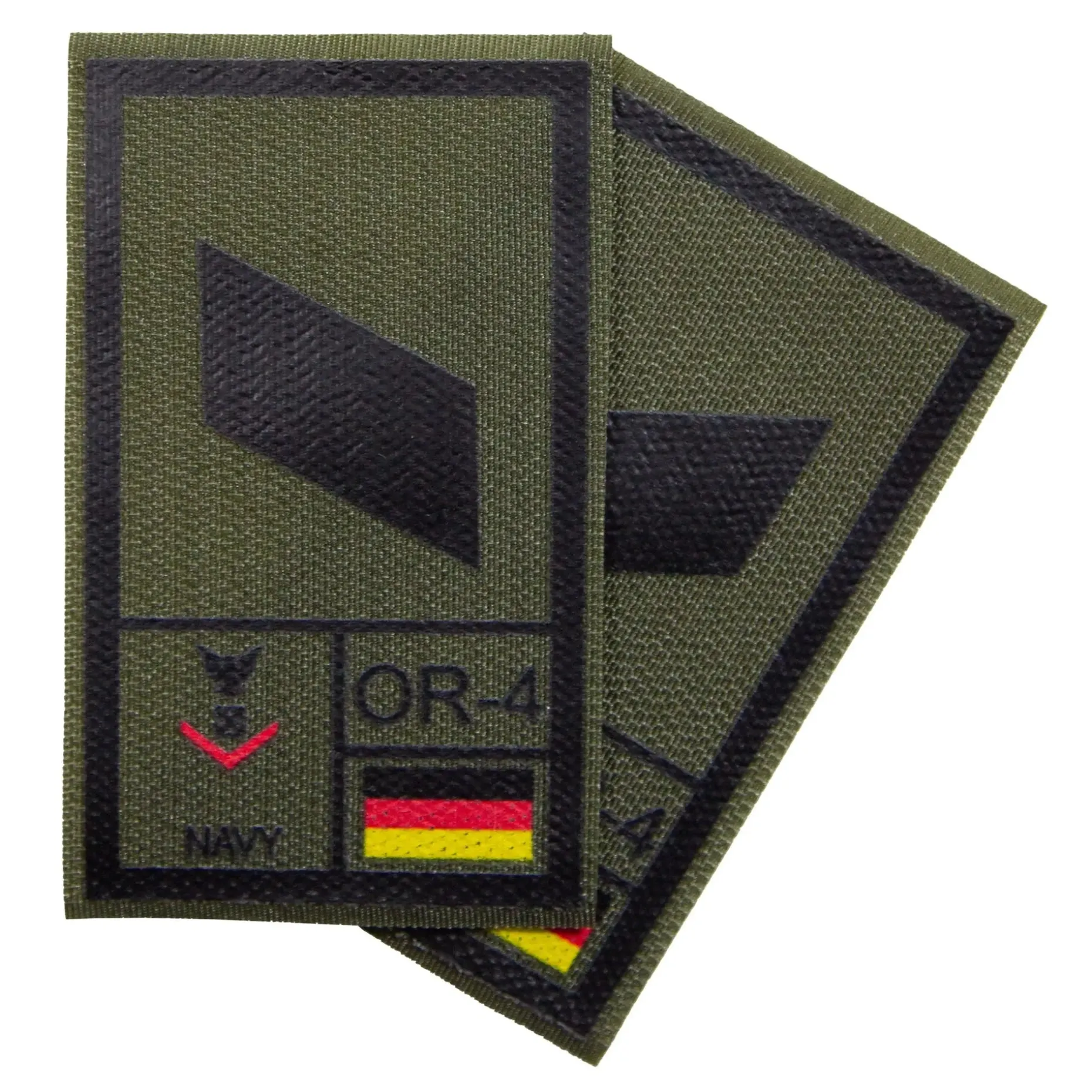 NfD - BW Rangabzeichen International bedruckt Marine Klett für KBS SK Schwarz