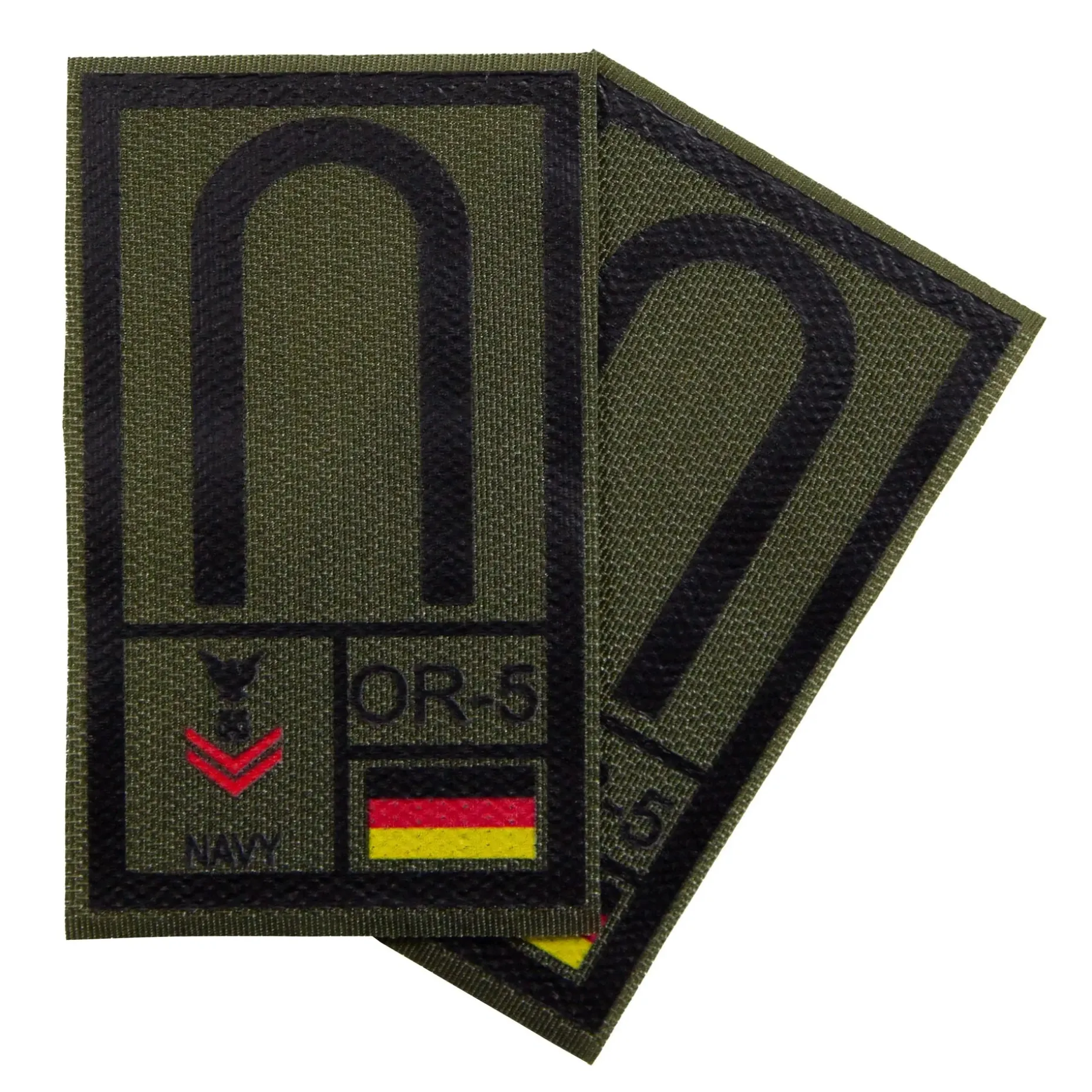NfD - BW Rangabzeichen International bedruckt Marine Klett für KBS SK Schwarz