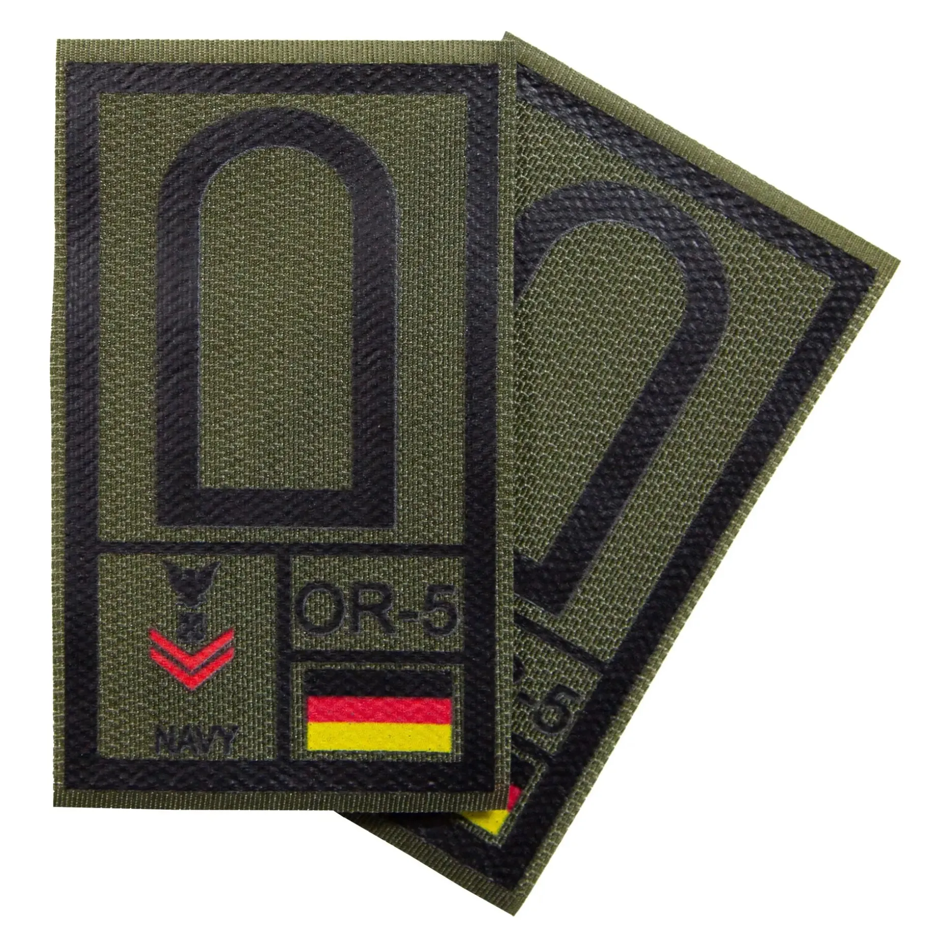 NfD - BW Rangabzeichen International bedruckt Marine Klett für KBS SK Schwarz