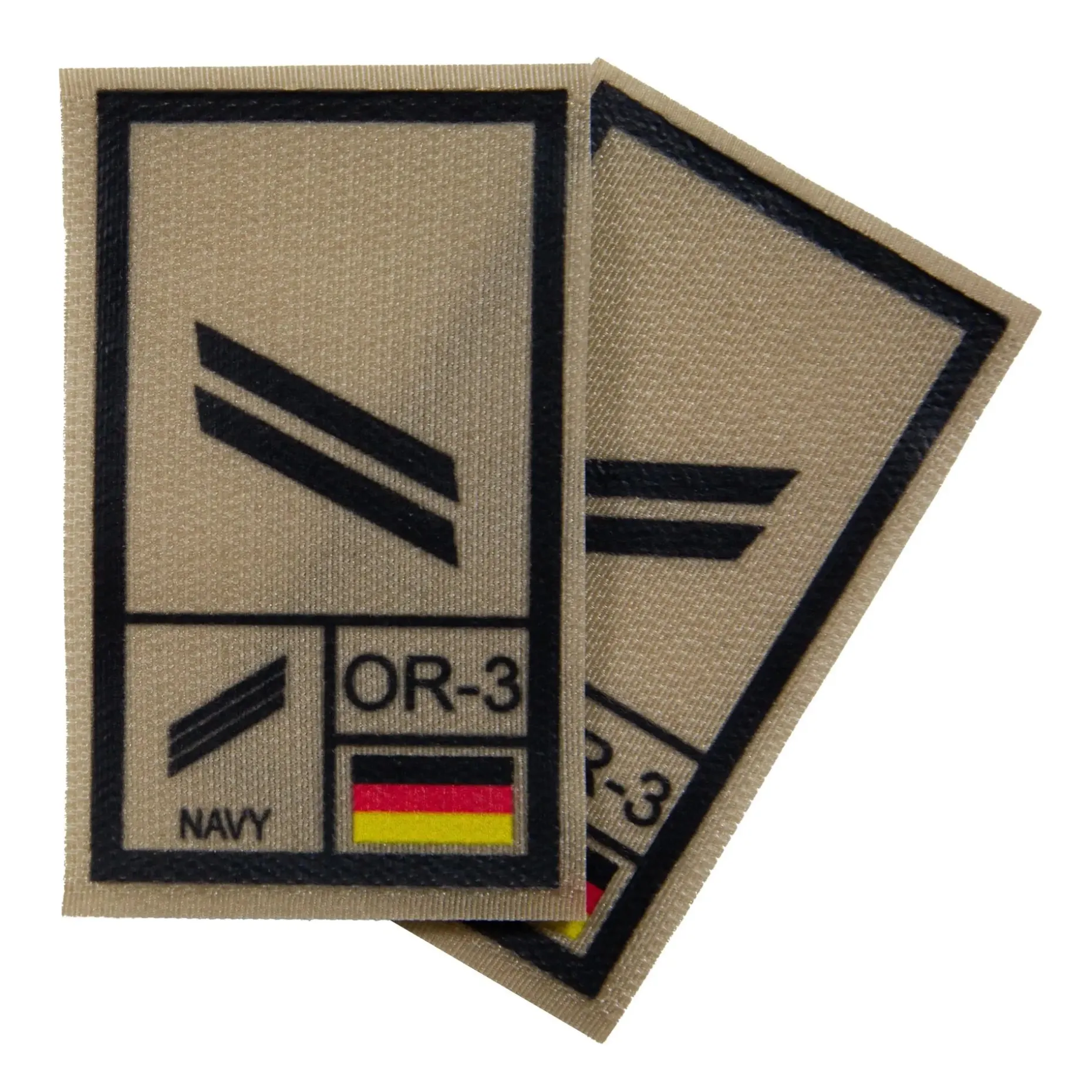 NfD - BW Rangabzeichen International bedruckt Marine Klett für KBS SK Schwarz