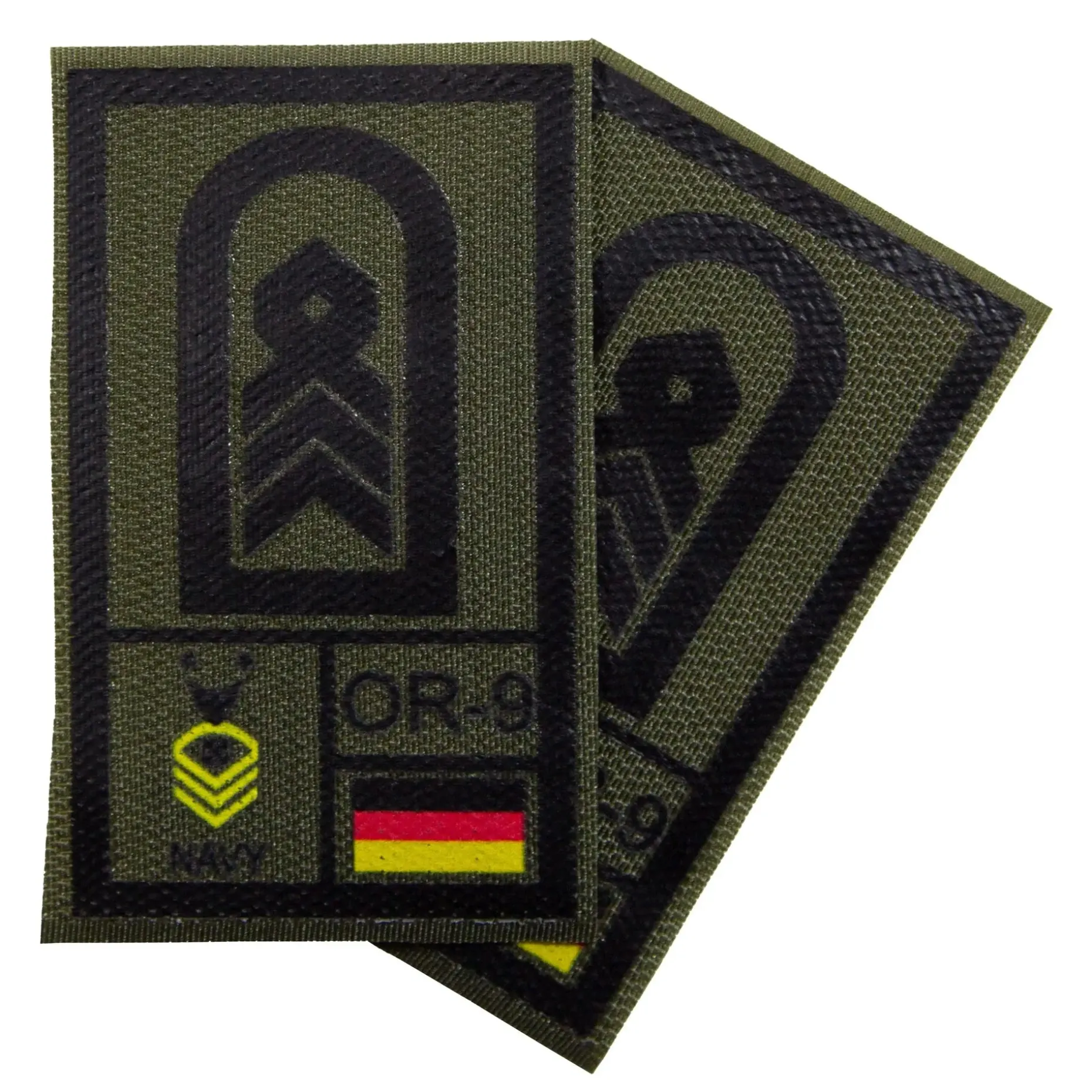 NfD - BW Rangabzeichen International bedruckt Marine Klett für KBS SK Schwarz