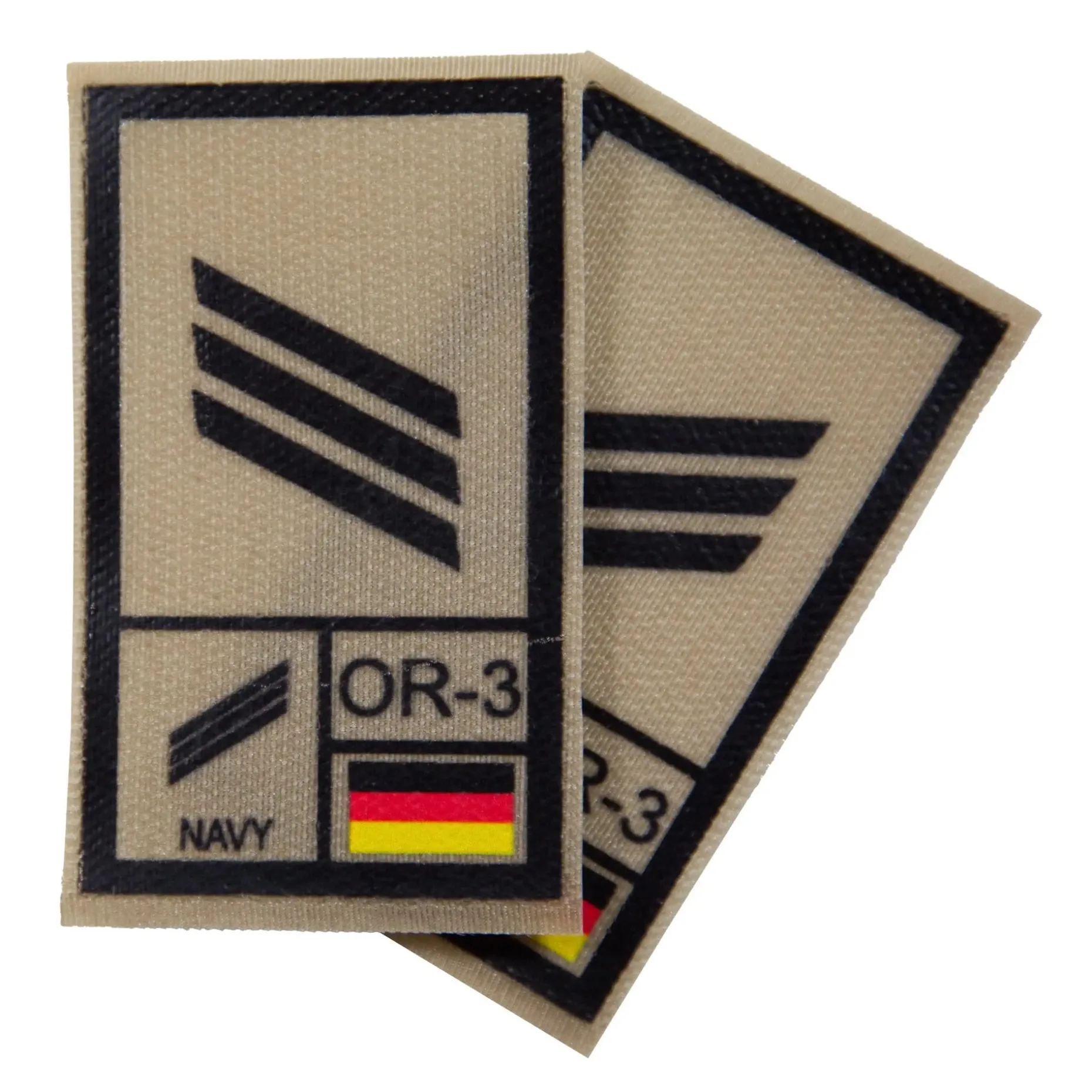 NfD - BW Rangabzeichen International bedruckt Marine Klett für KBS SK Schwarz