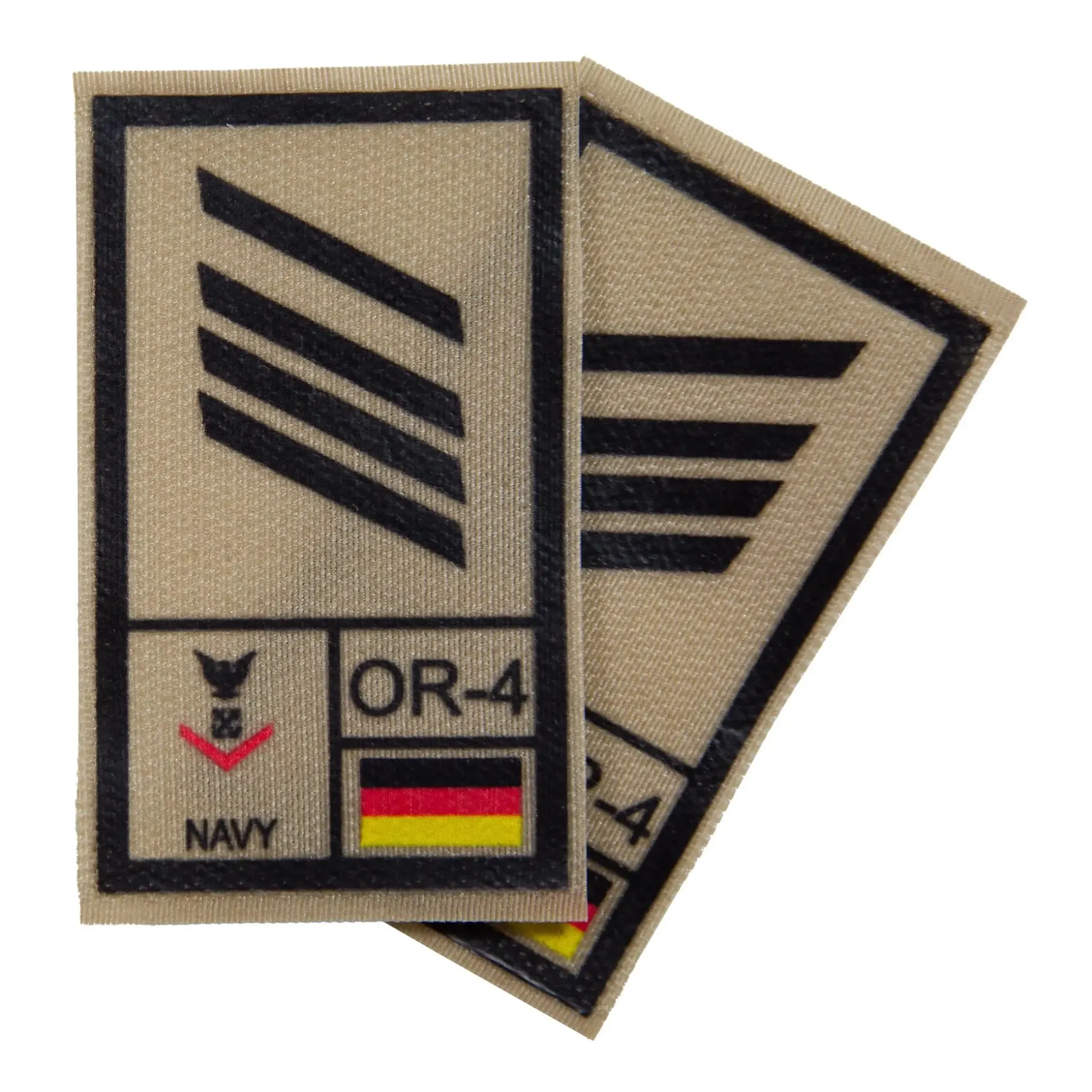 NfD - BW Rangabzeichen International bedruckt Marine Klett für KBS SK Schwarz