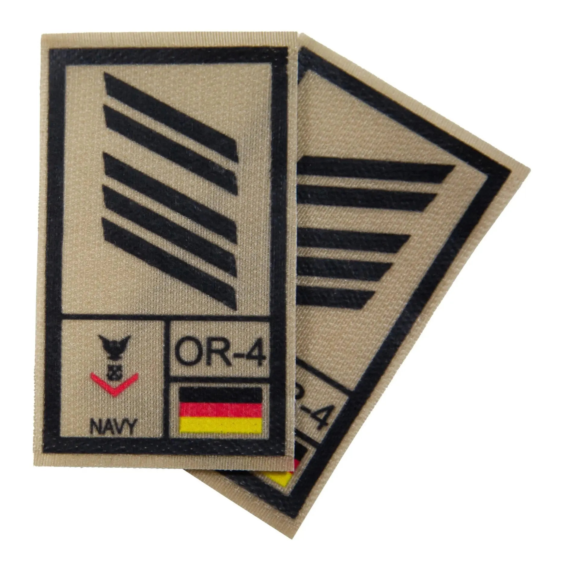 NfD - BW Rangabzeichen International bedruckt Marine Klett für KBS SK Schwarz