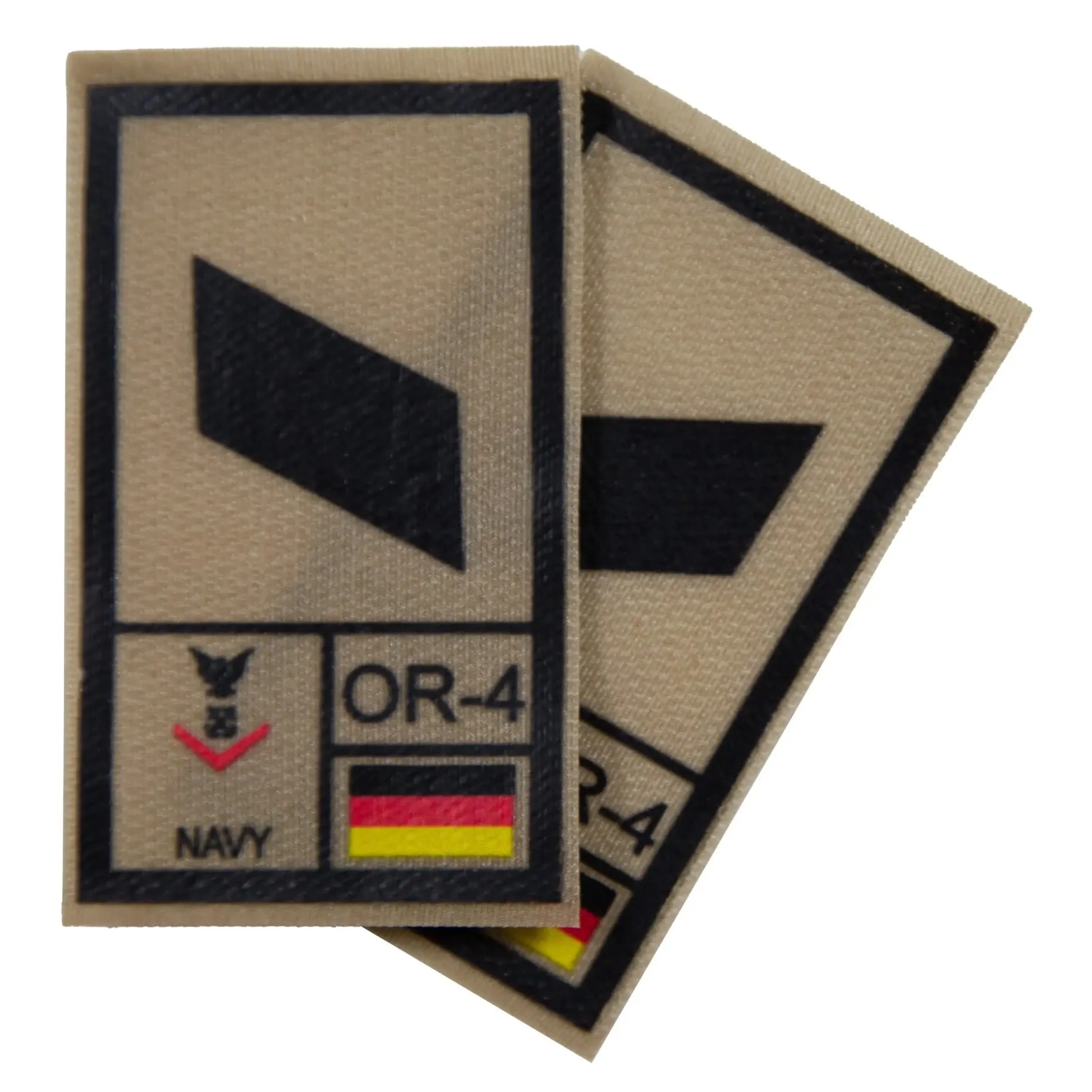 NfD - BW Rangabzeichen International bedruckt Marine Klett für KBS SK Schwarz