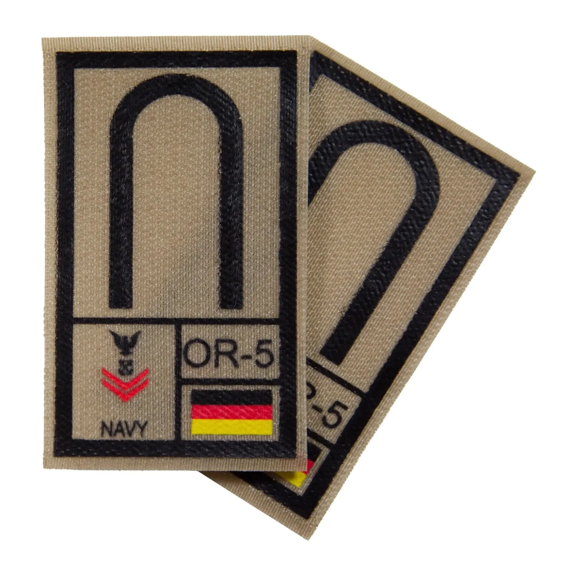 NfD - BW Rangabzeichen International bedruckt Marine Klett für KBS SK Schwarz