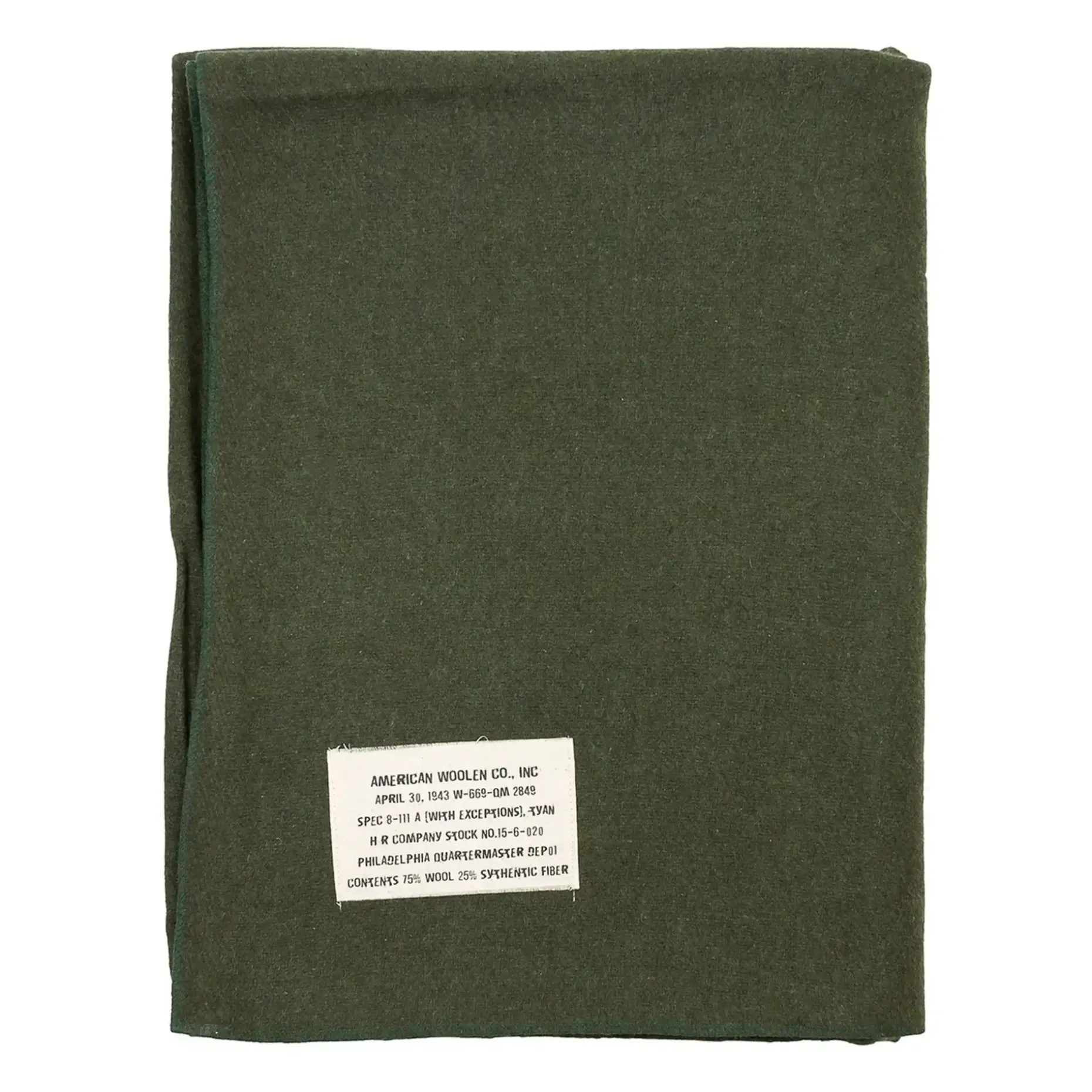 US Army - Wolldecke US Decke 215 x 160 cm oliv neuwertig